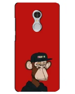Чохол для Xiaomi Redmi 5 з картинкою «Bored Ape — червоний фон»