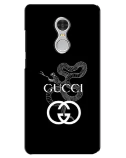 Чохол для Xiaomi Redmi 5 з картинкою «Gucci — срібна змія»