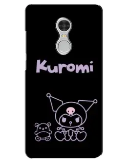 Чохол для Xiaomi Redmi 5 з картинкою «Kuromi — чорний мінімалізм»