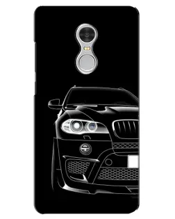 Чехол для Xiaomi Redmi 5 с картинкой «Темный силуэт BMW»