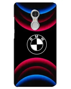 Чехол для Xiaomi Redmi 5 с картинкой «Логотип BMW и неоновые дуги»