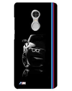 Чехол для Xiaomi Redmi 5 с картинкой «Силуэт BMW в темноте»