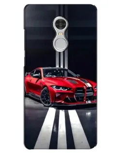Чехол для Xiaomi Redmi 5 с картинкой «Красная BMW на дороге»