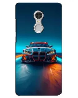 Чехол для Xiaomi Redmi 5 с картинкой «BMW — огни неона»