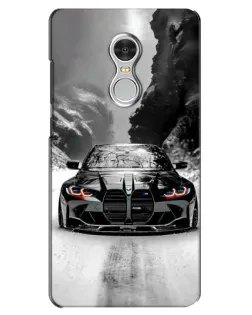 Чехол для Xiaomi Redmi 5 с картинкой «BMW — акварельный дрифт»
