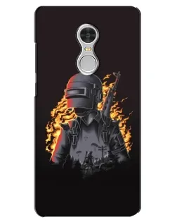 Чохол для Xiaomi Redmi 5 з картинкою «PUBG — вогняний силует»