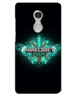 Чохол для Xiaomi Redmi 5 з картинкою «Minecraft Diamond лого»