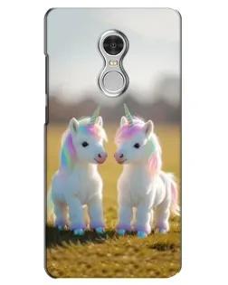 Чехол для Xiaomi Redmi 5 с картинкой «Пара единорогов»