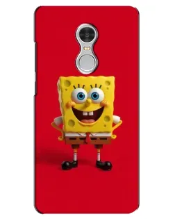 Чехол для Xiaomi Redmi 5 с картинкой «Спанч Боб на красном»
