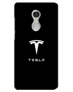Чохол для Xiaomi Redmi 5 з картинкою «Tesla White Logo»