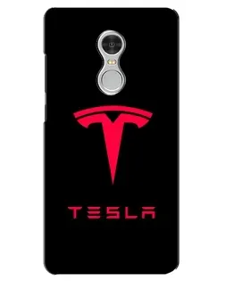Чохол для Xiaomi Redmi 5 з картинкою «Tesla Red Logo»