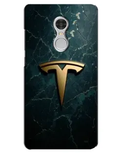 Чохол для Xiaomi Redmi 5 з картинкою «Мармурова Tesla Gold»