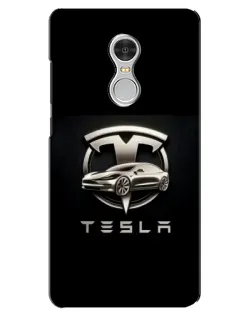 Чохол для Xiaomi Redmi 5 з картинкою «Tesla — срібне авто»
