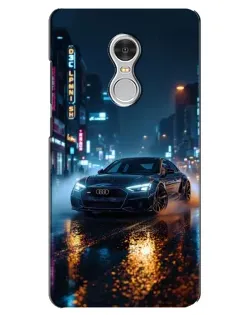 Чохол для Xiaomi Redmi 5 з картинкою «Нічне місто та Audi»