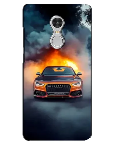 Чохол для Xiaomi Redmi 5 з картинкою «Audi у вогняному диму»
