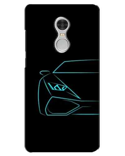 Чохол для Xiaomi Redmi 5 з картинкою «Блакитний силует Lamborghini»