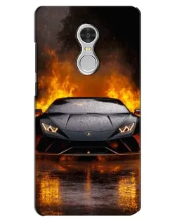 Чохол для Xiaomi Redmi 5 з картинкою «Lamborghini у вогні»