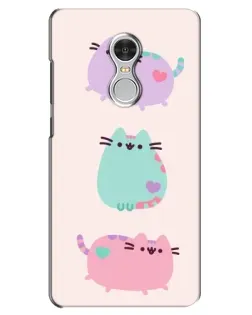 Чехол для Xiaomi Redmi 5 с картинкой «Pusheen трио»