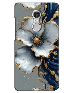 Чохол для Xiaomi Redmi 5 з картинкою «Біла квітка та золотий флюїд» Чохол для Xiaomi Redmi 5 з картинкою «Біла квітка та золотий флюїд»