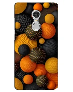 Чохол для Xiaomi Redmi 5 з картинкою «Об'ємні помаранчеві сфери»