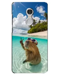 Чохол для Xiaomi Redmi 5 з картинкою «Капібара на морі»