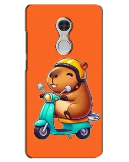 Чохол для Xiaomi Redmi 5 з картинкою «Капібара на скутері»