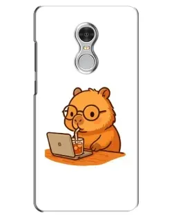Чохол для Xiaomi Redmi 5 з картинкою «Капібара з ноутбуком»
