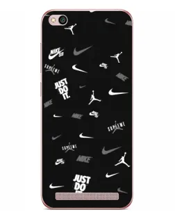 Чехол для Xiaomi Redmi 5A с картинкой «Nike Black Pattern»