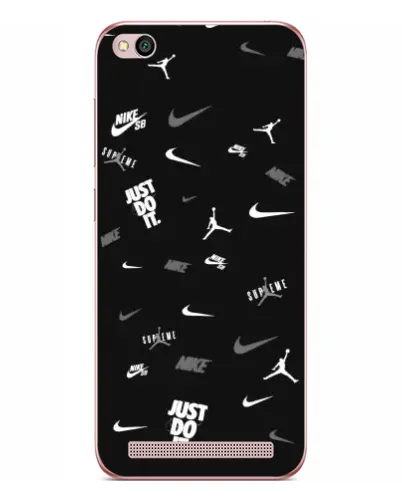 Чехол для Xiaomi Redmi 5A с картинкой «Nike Black Pattern»