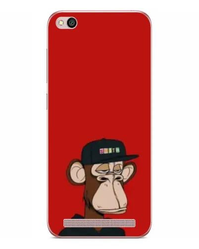 Чехол для Xiaomi Redmi 5A с картинкой «Bored Ape — красный фон» Чехол для Xiaomi Redmi 5A с картинкой «Bored Ape — красный фон»