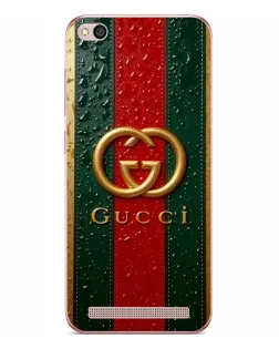 Чехол для Xiaomi Redmi 5A с картинкой «Gucci — фирменная полоса и золото» Чехол для Xiaomi Redmi 5A с картинкой «Gucci — фирменная полоса и золото»