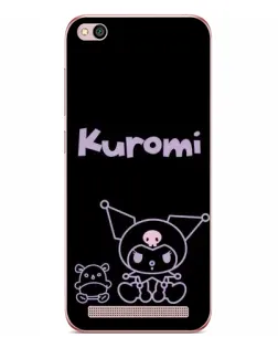 Чехол для Xiaomi Redmi 5A с картинкой «Kuromi — черный минимализм»