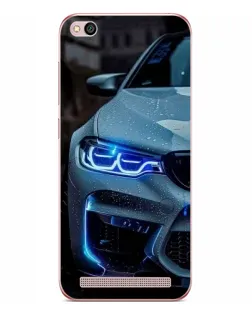 Чехол для Xiaomi Redmi 5A с картинкой «Взгляд BMW с синими фарами»