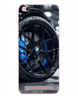 Чехол для Xiaomi Redmi 5A с картинкой «Колесо BMW вблизи»