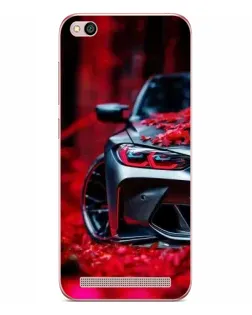 Чехол для Xiaomi Redmi 5A с картинкой «Спортивная BMW и цветы»