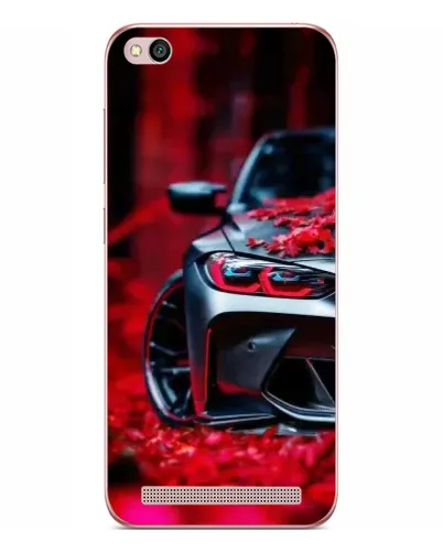 Чехол для Xiaomi Redmi 5A с картинкой «Спортивная BMW и цветы»