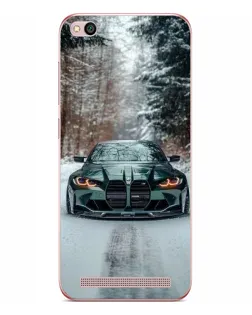 Чехол для Xiaomi Redmi 5A с картинкой «BMW в зимнем лесу»