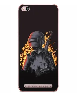 Чехол для Xiaomi Redmi 5A с картинкой «PUBG — огненный силуэт»