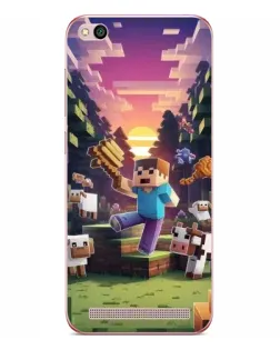 Чехол для Xiaomi Redmi 5A с картинкой «Стив на ферме»