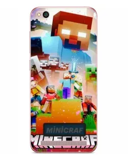 Чохол для Xiaomi Redmi 5A з картинкою «Minecraft герої гри»