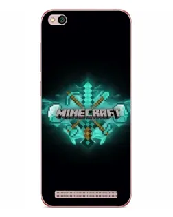 Чохол для Xiaomi Redmi 5A з картинкою «Minecraft Diamond лого»