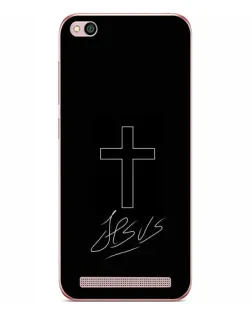 Чохол для Xiaomi Redmi 5A з картинкою «Графічний хрест Jesus»