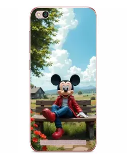 Чехол для Xiaomi Redmi 5A с картинкой «Микки на скамейке»