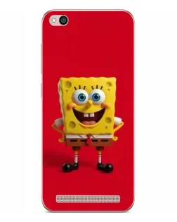 Чехол для Xiaomi Redmi 5A с картинкой «Спанч Боб на красном»