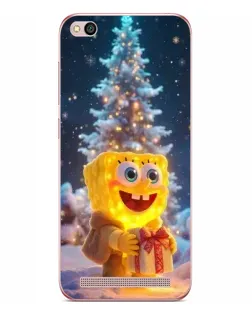 Чехол для Xiaomi Redmi 5A с картинкой «Рождественский Спанч Боб»