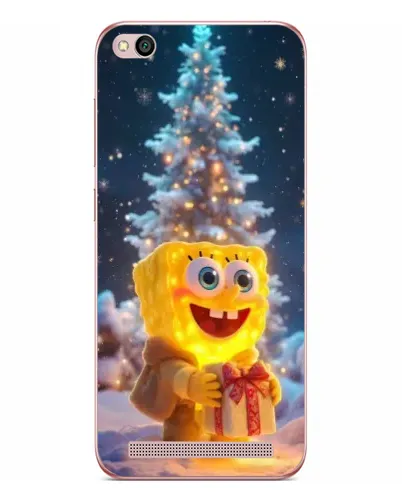 Чехол для Xiaomi Redmi 5A с картинкой «Рождественский Спанч Боб»