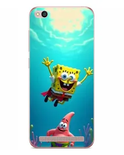 Чехол для Xiaomi Redmi 5A с картинкой «Спанч Боб под водой»