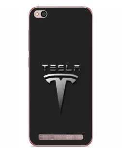 Чехол для Xiaomi Redmi 5A с картинкой «Стальной логотип Tesla»