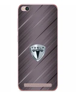 Чехол для Xiaomi Redmi 5A с картинкой «Металлическая текстура Tesla»