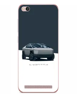 Чехол для Xiaomi Redmi 5A с картинкой «Серебристый Cybertruck Tesla»
